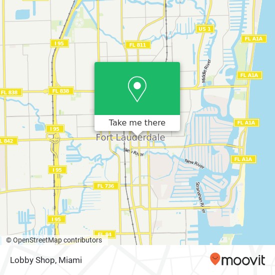 Mapa de Lobby Shop, 200 E Broward Blvd Fort Lauderdale, FL 33301