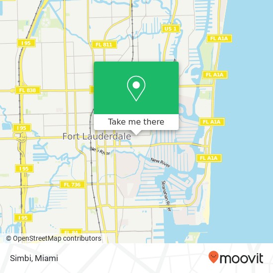 Mapa de Simbi, 1308 E Broward Blvd Fort Lauderdale, FL 33301