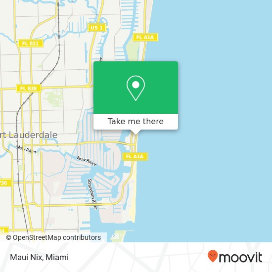 Mapa de Maui Nix, 17 S Fort Lauderdale Beach Blvd Fort Lauderdale, FL 33316