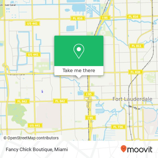 Mapa de Fancy Chick Boutique, 2425 NW 8th Pl Fort Lauderdale, FL 33311