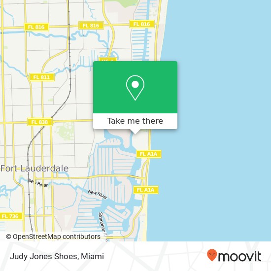 Mapa de Judy Jones Shoes, 710 Bayshore Dr Fort Lauderdale, FL 33304