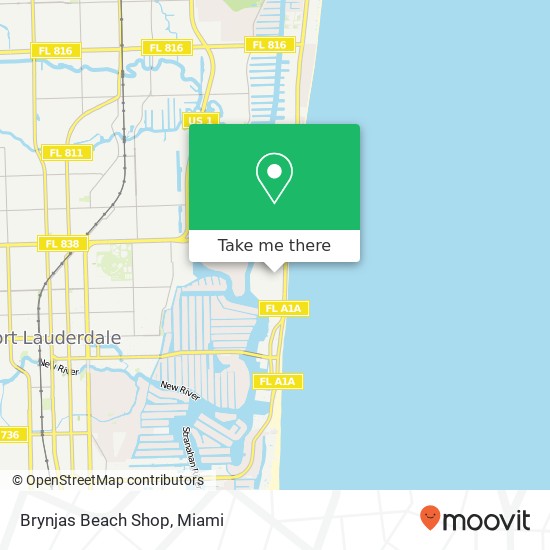 Mapa de Brynjas Beach Shop, 619 Breakers Ave Fort Lauderdale, FL 33304