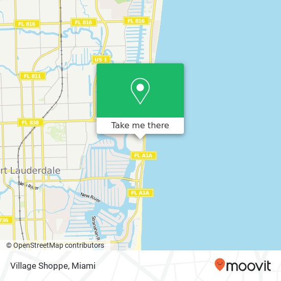 Mapa de Village Shoppe, 600 Breakers Ave Fort Lauderdale, FL 33304