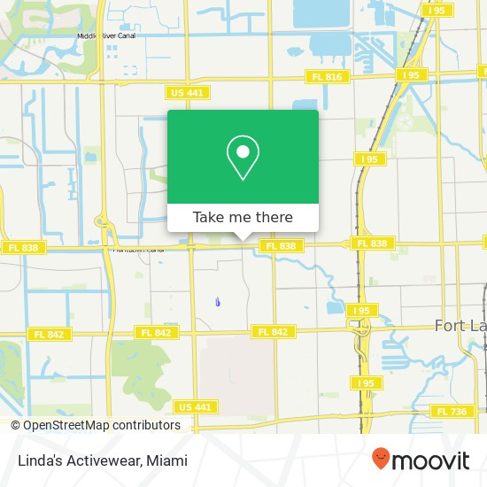 Mapa de Linda's Activewear, 3291 W Sunrise Blvd Fort Lauderdale, FL 33311