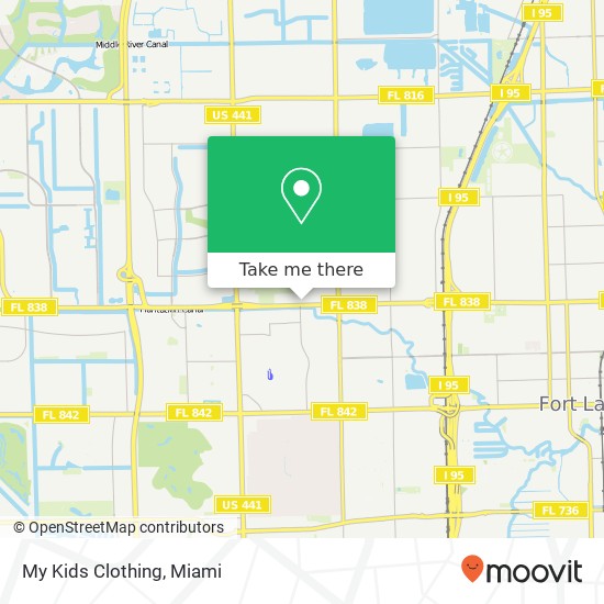 Mapa de My Kids Clothing, 3291 W Sunrise Blvd Lauderhill, FL 33311