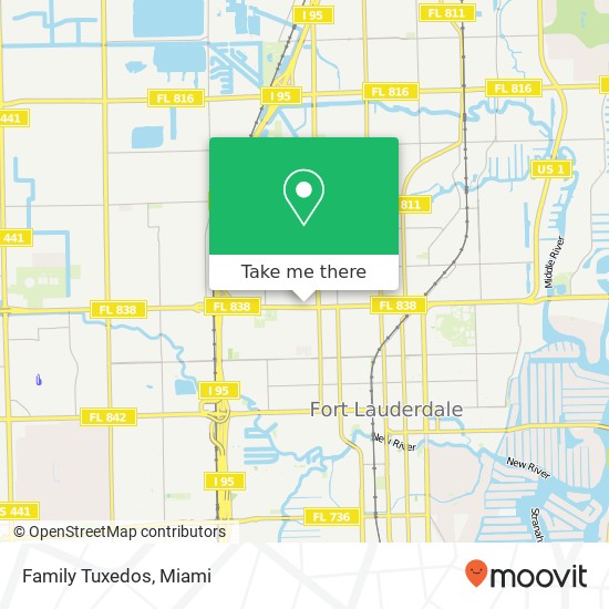 Mapa de Family Tuxedos, 1012 NW 10th Ave Fort Lauderdale, FL 33311