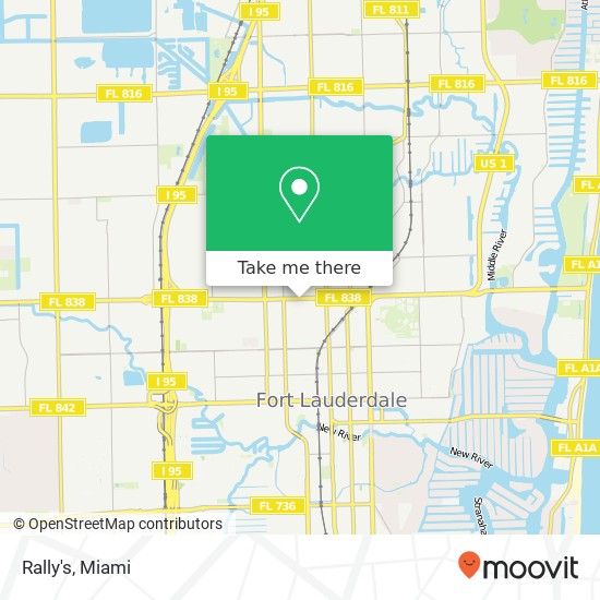 Mapa de Rally's, 400 W Sunrise Blvd Fort Lauderdale, FL 33311