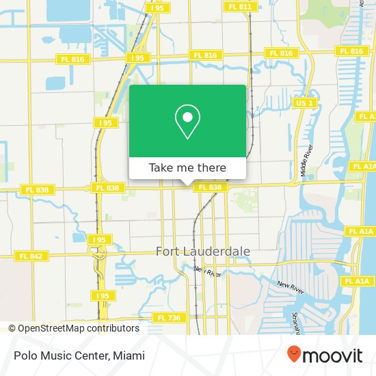 Mapa de Polo Music Center, 300 W Sunrise Blvd Fort Lauderdale, FL 33311