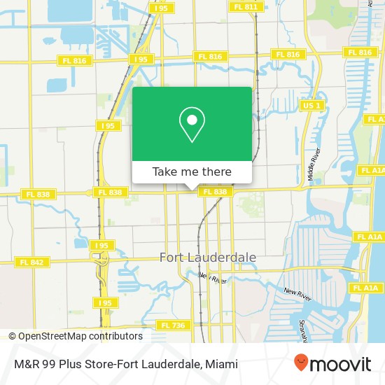 Mapa de M&R 99 Plus Store-Fort Lauderdale, 300 W Sunrise Blvd Fort Lauderdale, FL 33311