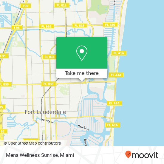 Mapa de Mens Wellness Sunrise, 1785 E Sunrise Blvd Fort Lauderdale, FL 33304