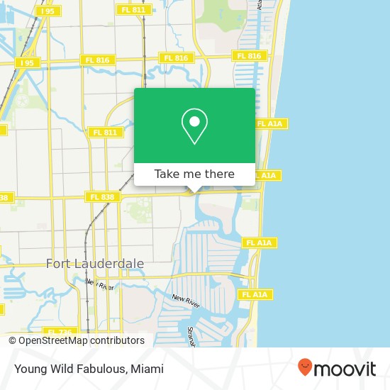 Mapa de Young Wild Fabulous, 932 NE 20th Ave Fort Lauderdale, FL 33304