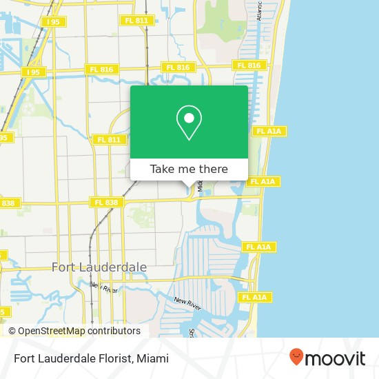 Mapa de Fort Lauderdale Florist, 1115 N Federal Hwy Fort Lauderdale, FL 33304