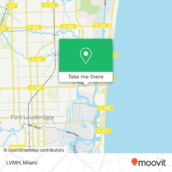 Mapa de LVMH, 2442 E Sunrise Blvd Fort Lauderdale, FL 33304