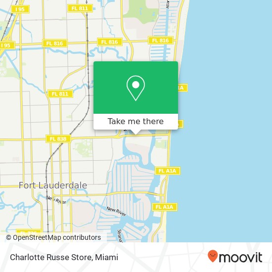 Mapa de Charlotte Russe Store, 2414 E Sunrise Blvd Fort Lauderdale, FL 33304