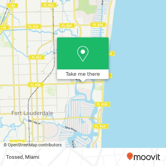 Mapa de Tossed, 2414 E Sunrise Blvd Fort Lauderdale, FL 33304