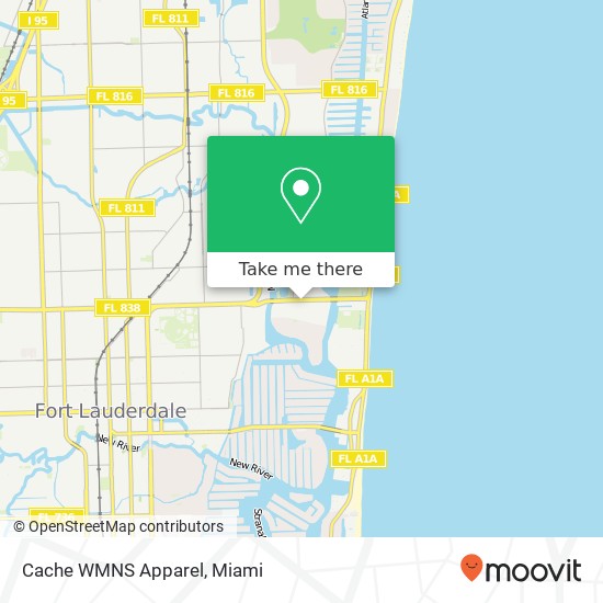 Mapa de Cache WMNS Apparel, 2484 E Sunrise Blvd Fort Lauderdale, FL 33304