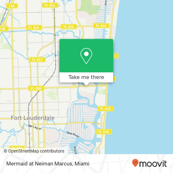 Mapa de Mermaid at Neiman Marcus, 2442 E Sunrise Blvd Fort Lauderdale, FL 33304