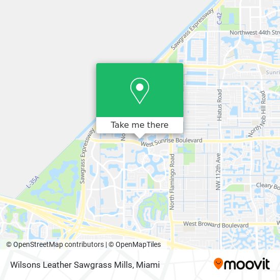 Mapa de Wilsons Leather Sawgrass Mills