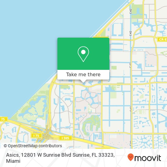 Mapa de Asics, 12801 W Sunrise Blvd Sunrise, FL 33323