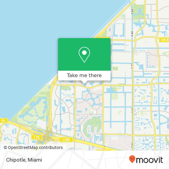 Mapa de Chipotle, 12801 W Sunrise Blvd Sunrise, FL 33323