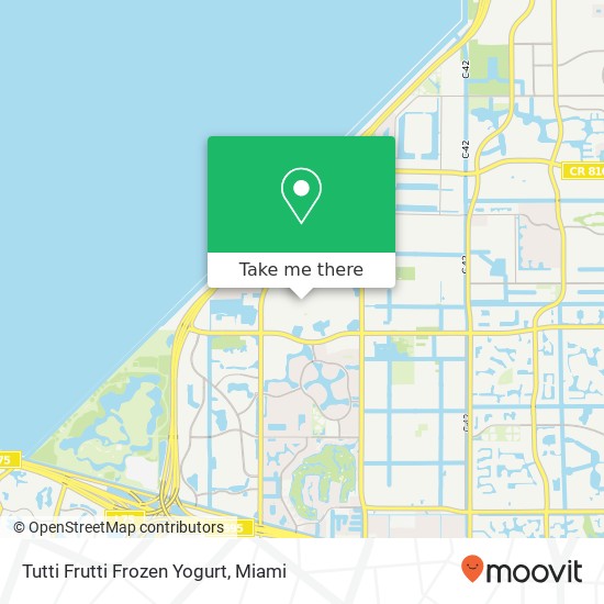 Mapa de Tutti Frutti Frozen Yogurt, 12801 W Sunrise Blvd Sunrise, FL 33323