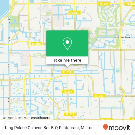 Mapa de King Palace Chinese Bar-B-Q Restaurant, 2350 N University Dr Sunrise, FL 33322