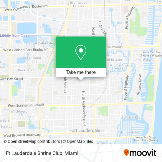 Ft Lauderdale Shrine Club map