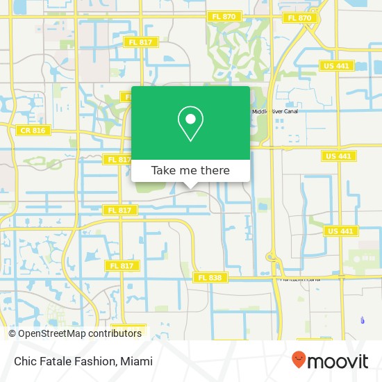 Mapa de Chic Fatale Fashion, 6843 Sunset Strip Sunrise, FL 33313