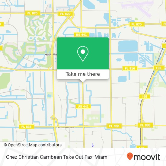 Mapa de Chez Christian Carribean Take Out Fax, 2566 N State Road 7 Lauderdale Lakes, FL 33313