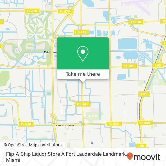 Flip-A-Chip Liquor Store A Fort Lauderdale Landmark map