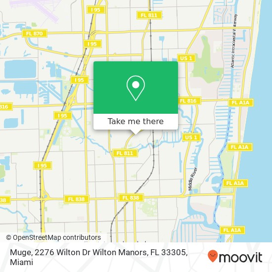 Mapa de Muge, 2276 Wilton Dr Wilton Manors, FL 33305