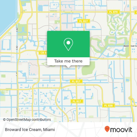 Mapa de Broward Ice Cream, 8480 NW 27th Pl Fort Lauderdale, FL 33322