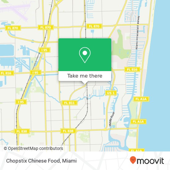 Mapa de Chopstix Chinese Food, 2603 N Dixie Hwy Wilton Manors, FL 33334