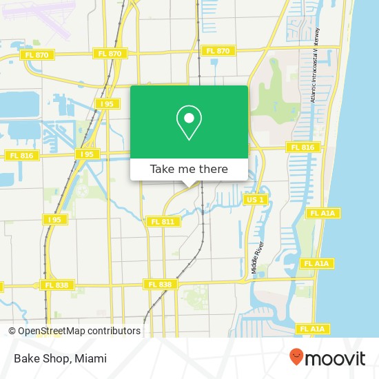 Mapa de Bake Shop, 2400 Wilton Dr Wilton Manors, FL 33305