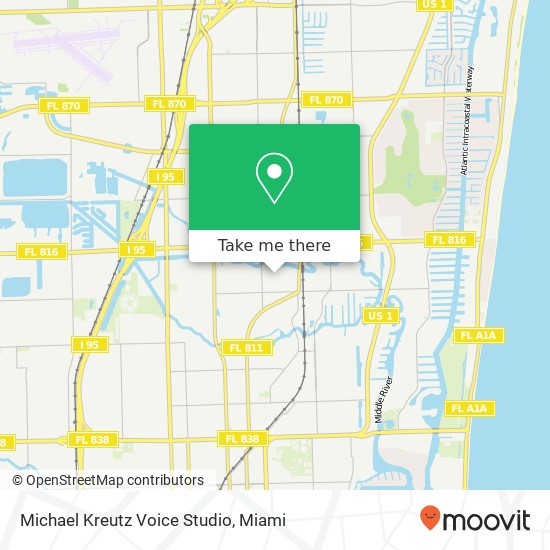 Mapa de Michael Kreutz Voice Studio, 2762 NE 8th Ave Wilton Manors, FL 33334