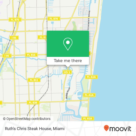 Ruth's Chris Steak House, 2525 N Federal Hwy Fort Lauderdale, FL 33305 map