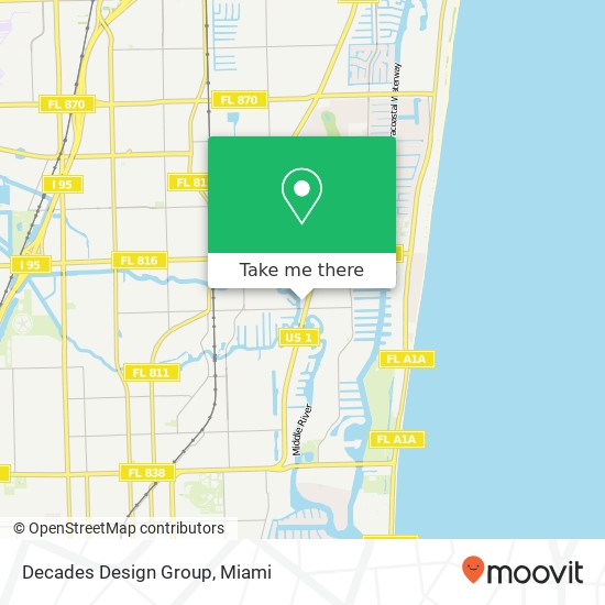 Mapa de Decades Design Group, 2651 N Federal Hwy Fort Lauderdale, FL 33306