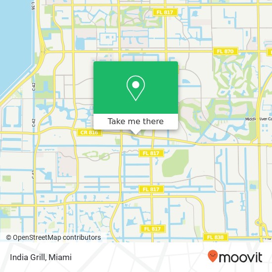 Mapa de India Grill, 8438 W Oakland Park Blvd Sunrise, FL 33351