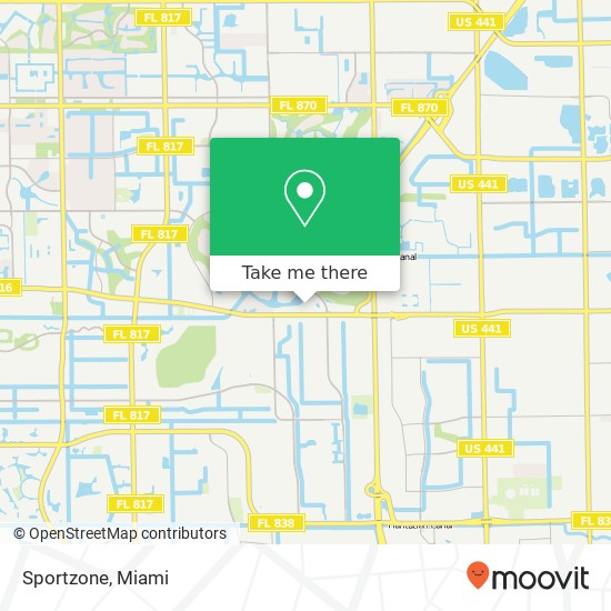 Mapa de Sportzone, 5833 W Oakland Park Blvd Lauderhill, FL 33319