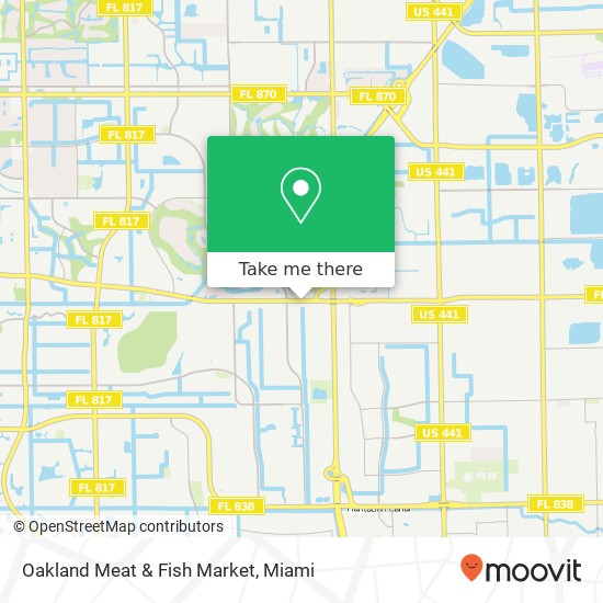 Mapa de Oakland Meat & Fish Market, 5514 W Oakland Park Blvd Fort Lauderdale, FL 33313