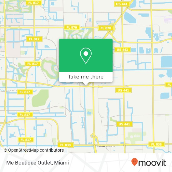 Mapa de Me Boutique Outlet, 5555 W Oakland Park Blvd Fort Lauderdale, FL 33313