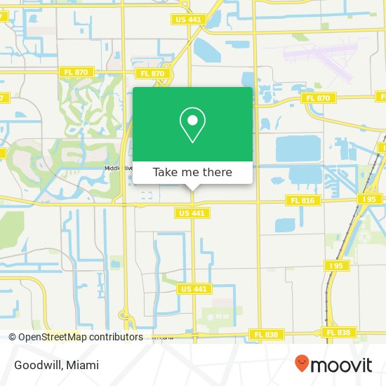 Mapa de Goodwill, 3282 N State Road 7 Lauderdale Lakes, FL 33319