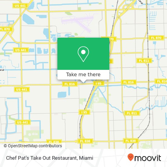 Mapa de Chef Pat's Take Out Restaurant, 1859 W Oakland Park Blvd Oakland Park, FL 33311