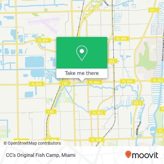 Mapa de CC's Original Fish Camp, 301 W Oakland Park Blvd Fort Lauderdale, FL 33311