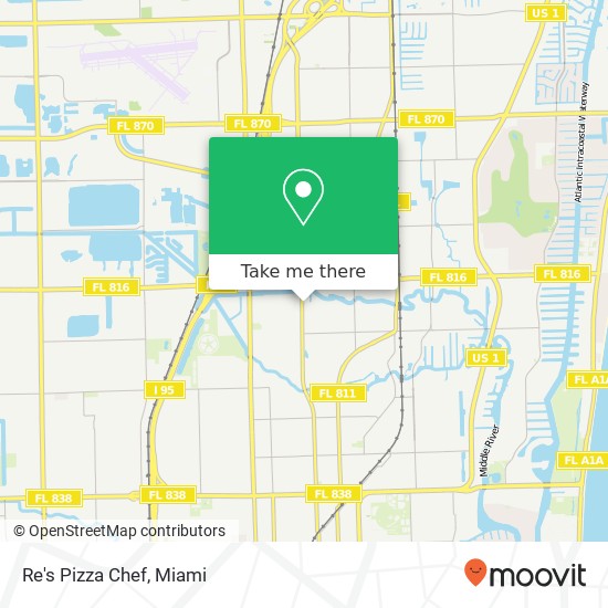 Mapa de Re's Pizza Chef, 2904 N Andrews Ave Wilton Manors, FL 33311