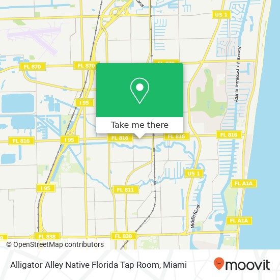 Alligator Alley Native Florida Tap Room map