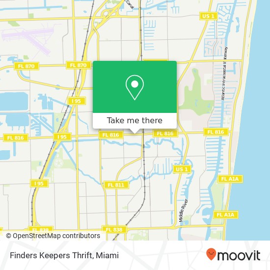 Finders Keepers Thrift, 884 E Oakland Park Blvd Oakland Park, FL 33334 map