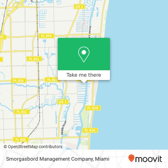 Mapa de Smorgasbord Management Company, 2872 NE 29th St Fort Lauderdale, FL 33306