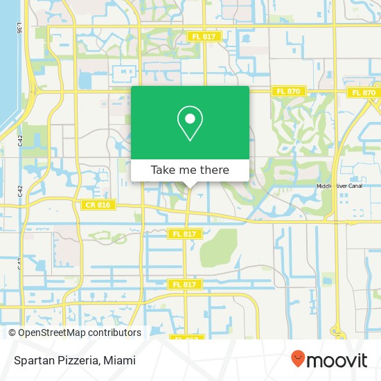 Mapa de Spartan Pizzeria, 3834 N University Dr Sunrise, FL 33351