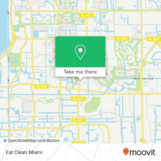 Mapa de Eat Clean, 3832 N University Dr Sunrise, FL 33351